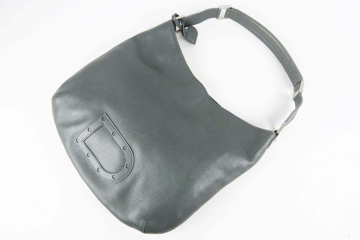 DELVAUX グレー レザー ハンドバッグ DELVAUX グレー レザー ハンドバッグ グレー（灰色）系 DELVAUX