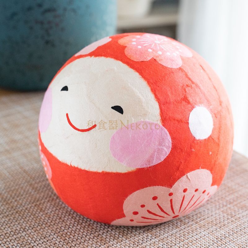 日本製 ちぎり和紙花笑みだるま大 置物 縁起物 雑貨 インテリア ギフト