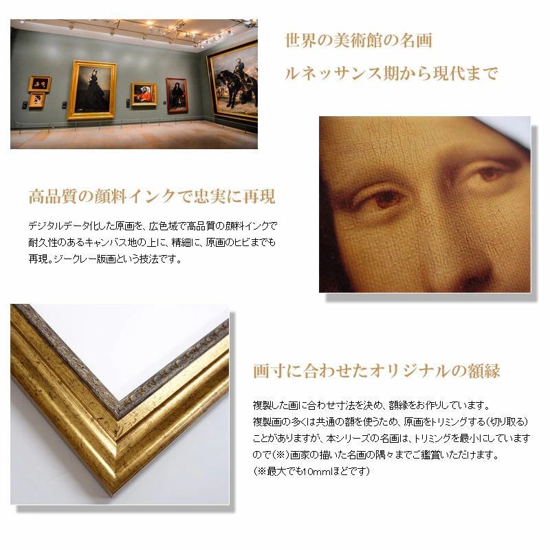 クロード・モネ 「ひなげし」 キャンバスにジクレー 複製画 額