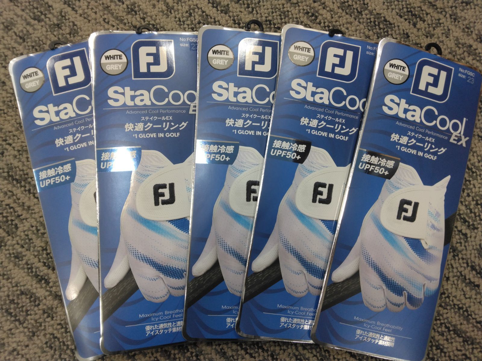 グローブ FOOTJOY フットジョイ 日本 StaCool EX ５枚セット ホワイト|グレー ステイクール イーエックス メンズ ゴルフグローブ 左手用 2025 浦安店