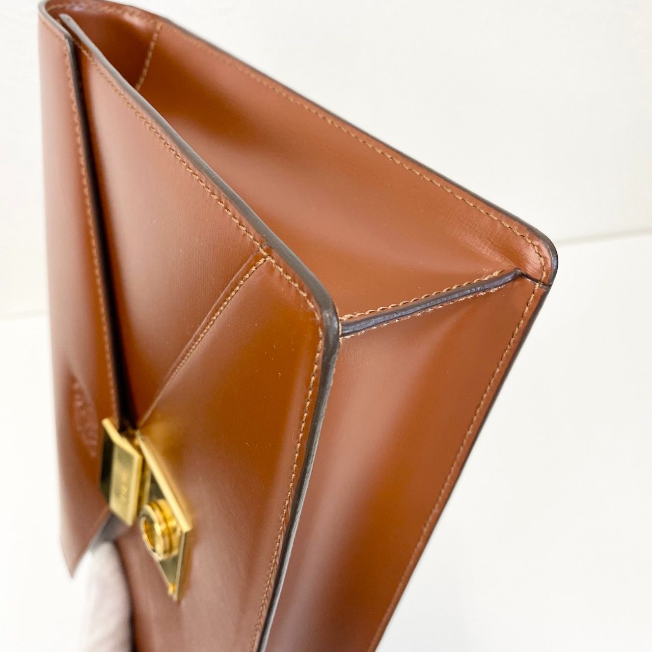 【極美品】LOEWE ロエベ　アナグラムロゴ レザークラッチバッグ　ヴィンテージ 美品 LOEWE クラッチバック 歴代ロゴ 総柄 レザー 希少