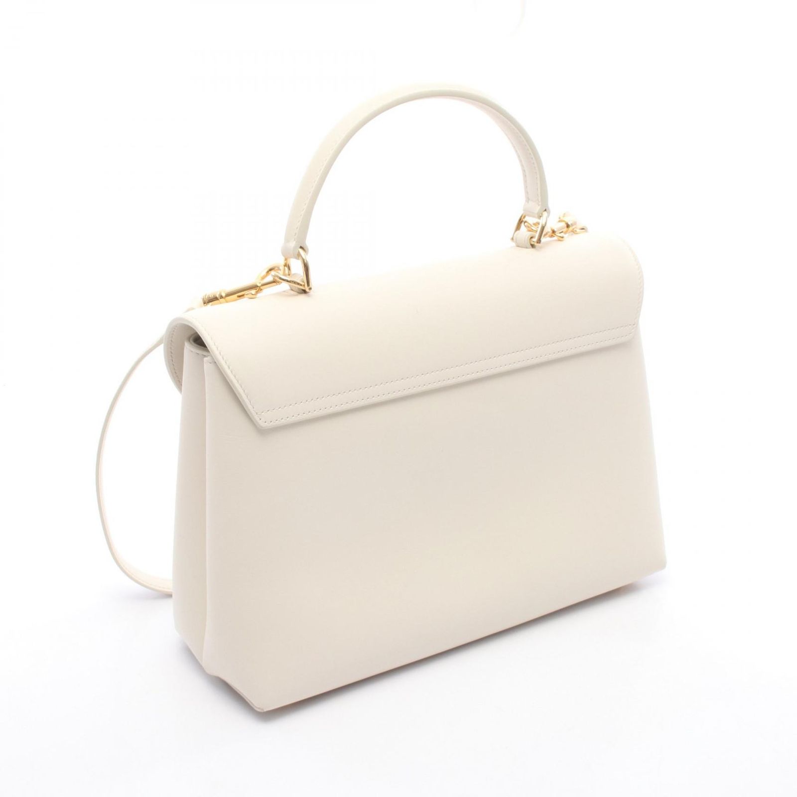 CELINE ホワイト ハンドバッグ セリーヌラゲージ マイクロショッパー 白 レディース