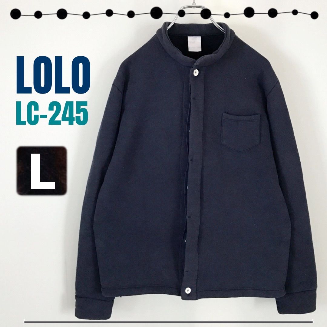 LOLO/ロロ裏毛比翼シャツLC-245 裏毛スタンドカラーシャツシャツ型スウェットユニセックスL　#2412D015