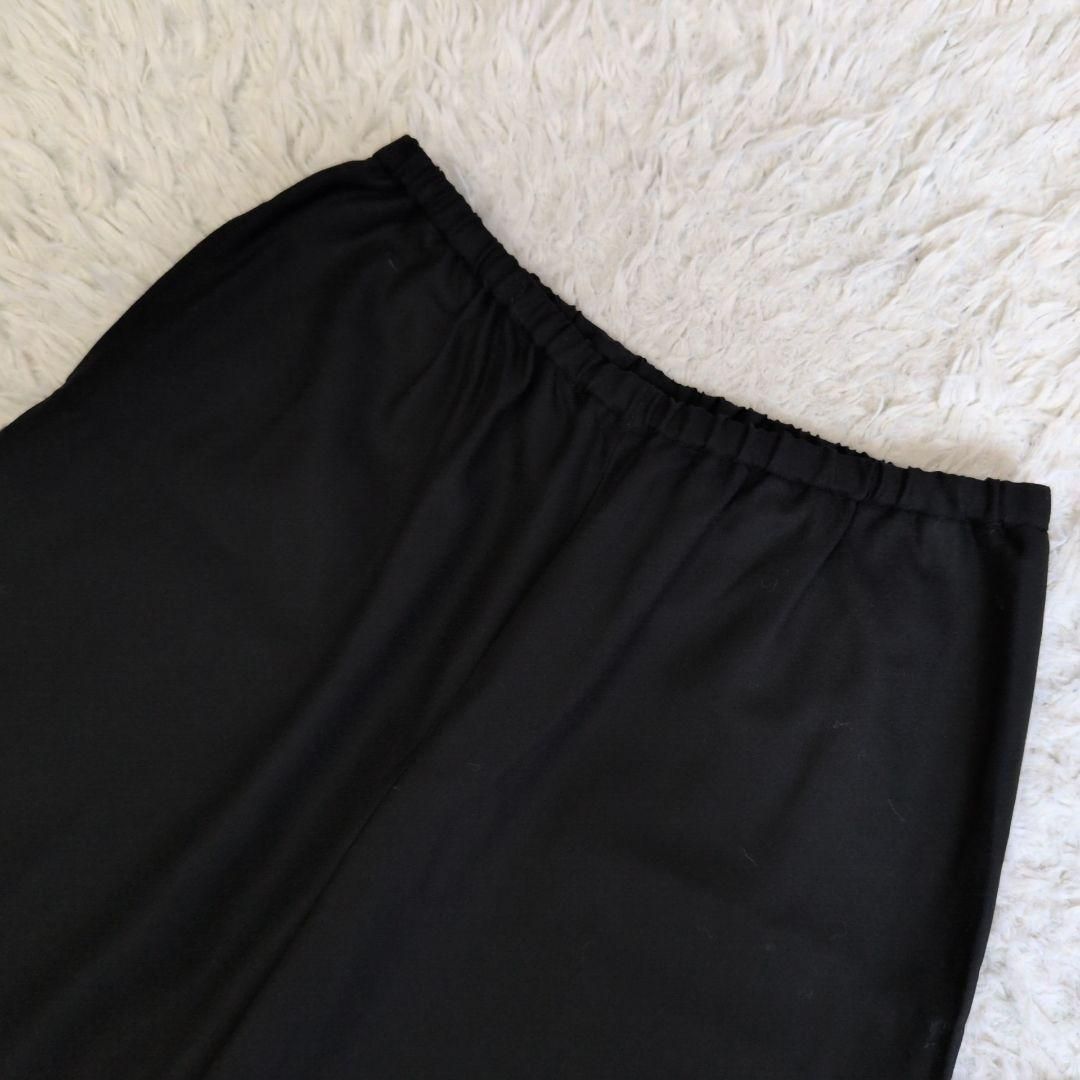 CONTE コンテ UNITED ARROWS ユナイテッドアローズ イージーワイドパンツ 参考定価29 700円 近年モデル 辺見えみりプロデュース 無地 ウエストゴム ウール 38 黒 ブラック