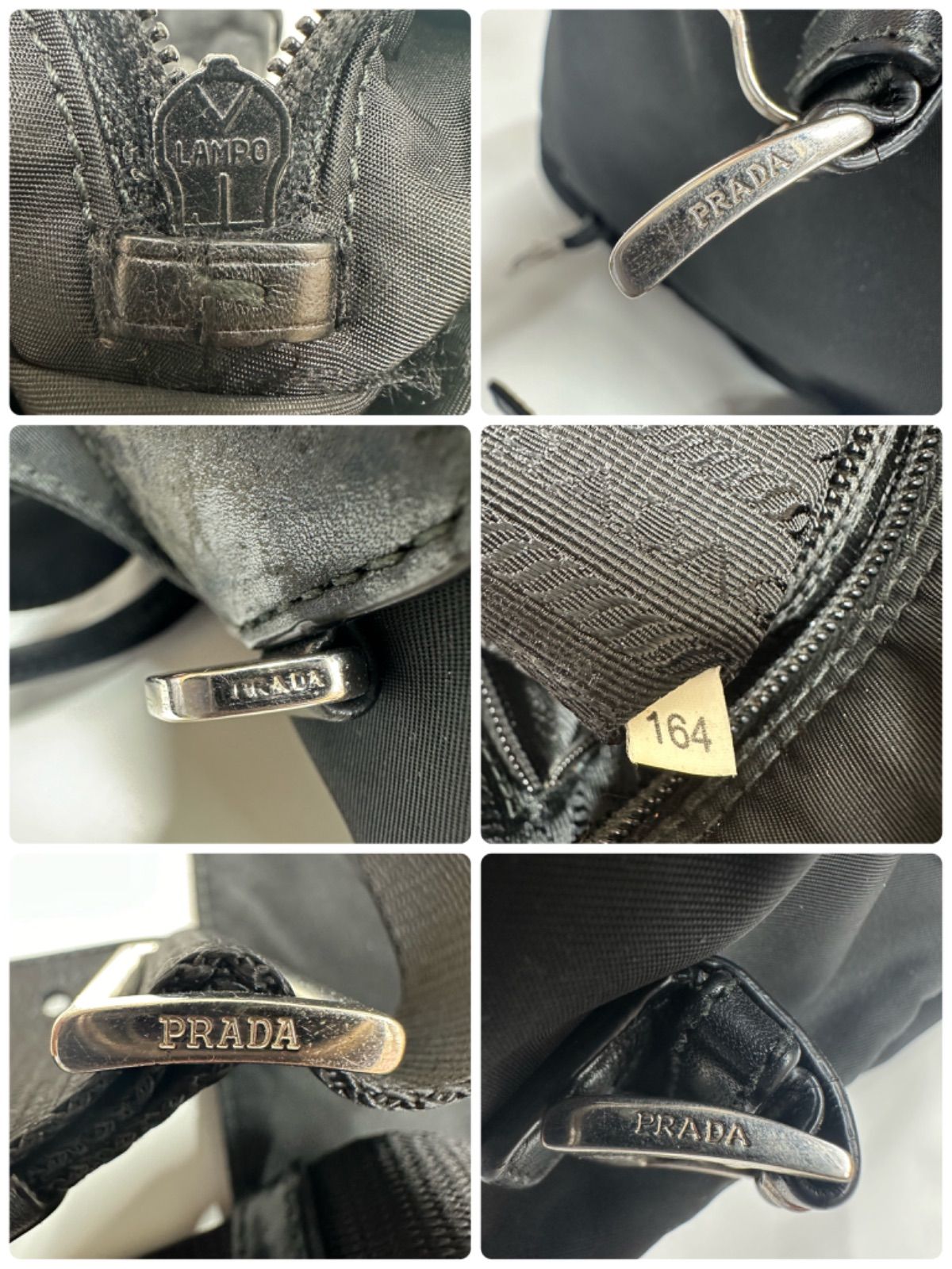 【美品　定番人気商品】プラダ ショルダー バック PRADA バッグ ナイロン レザー メッセンジャー　 正規品　プラダPRADA 斜めがけショルダーバッグ イタリア製 白タグあり　1240904004021AS （SNA)