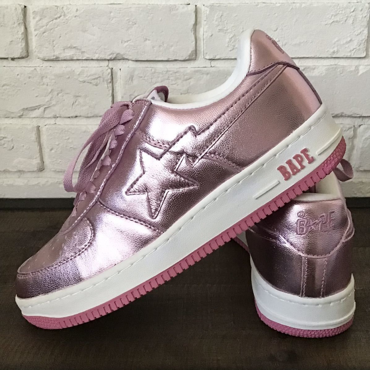 美品 BAPESTA! A BATHING APE エイプ スニーカー ピンク