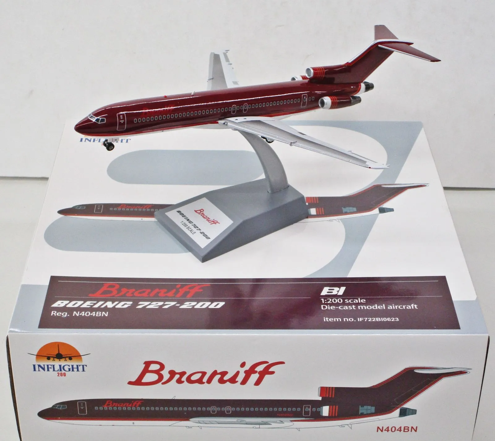 Inflight 1:200 ブラニフ航空 B727-200 N407BN Amazon.co.jp: Inflight