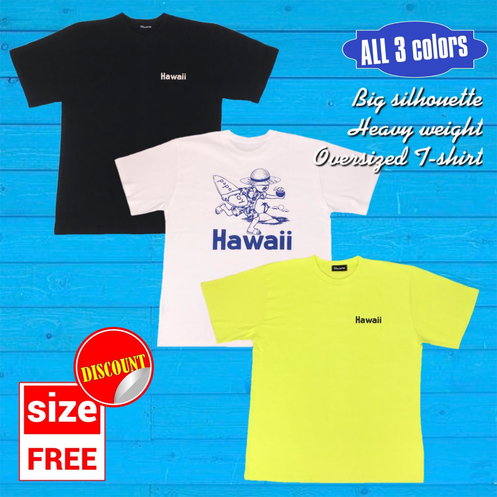 ALL ３colorsユニセックス向け ビッグシルエット ヘビーウエイトコットン100%素材 オーバーサイズ ロゴＴシャツ／ワンサイズフリー