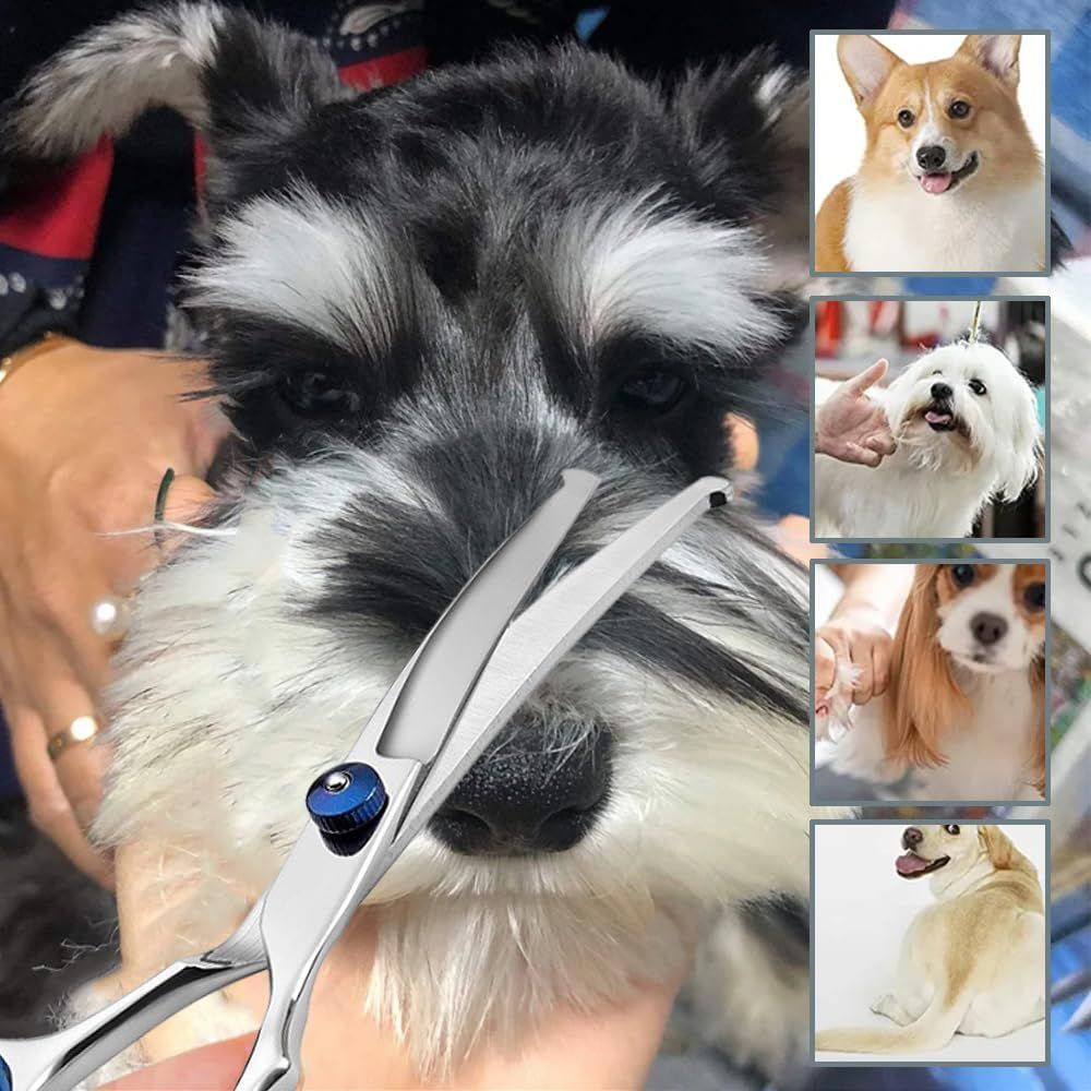 パワフルに切れる理美容師サロン仕様カットシザー操作性抜群⭐️犬トリミングペット良 抜け感の良い理美容師プロ用セニングシザー操作性抜群☆トリマー