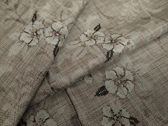 平和屋着物○本場大島紬 9マルキ 向かい鳳凰花文 正絹 逸品 BAAU0161gt