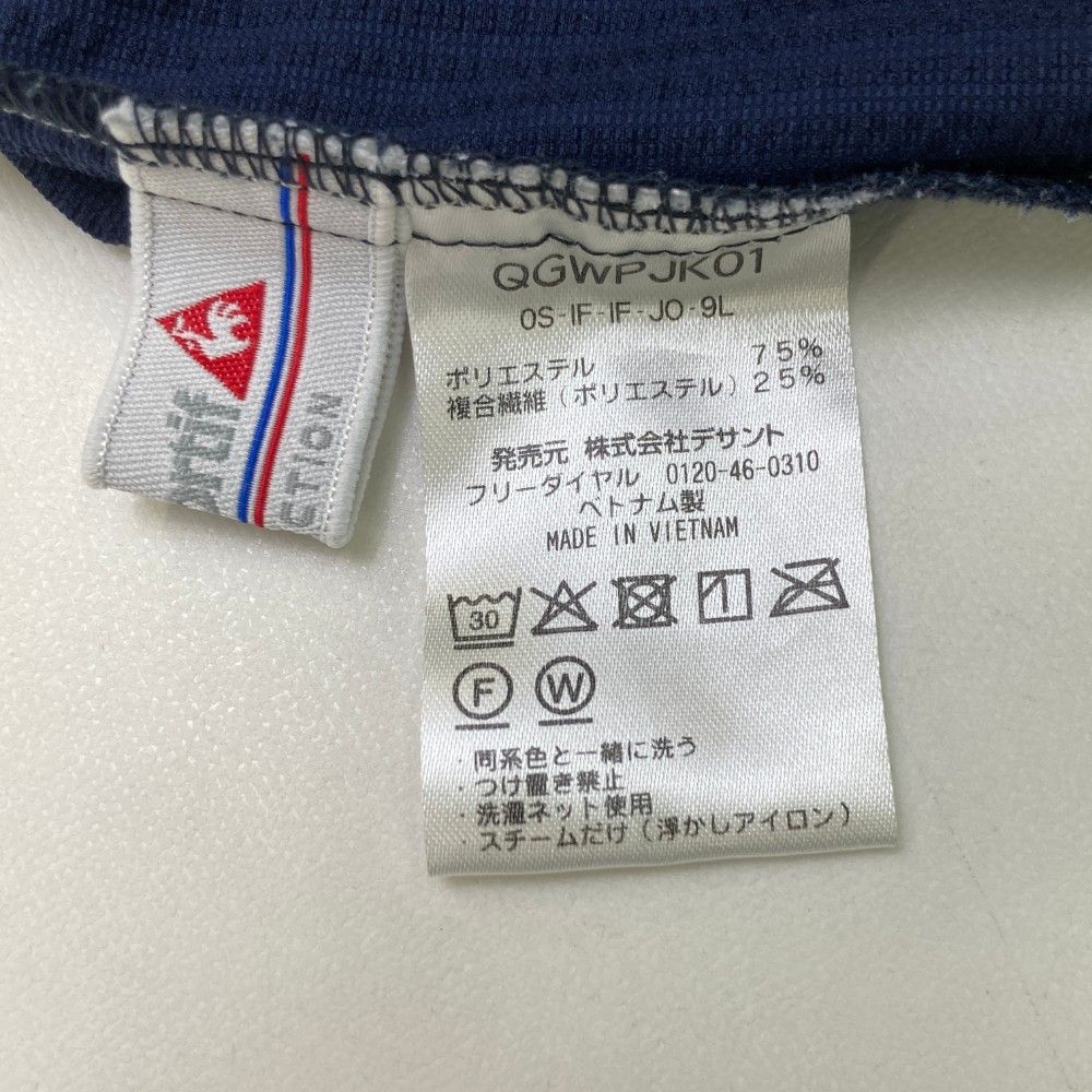 サイズ：M LE COQ GOLF ルコックゴルフ LG4FWB00L ジップジャケット 総柄 ネイビー系 [240101460548] ゴルフウェア レディース ストスト le coq sportif GOLF セール 公式 ルコックスポルティフ ゴルフ