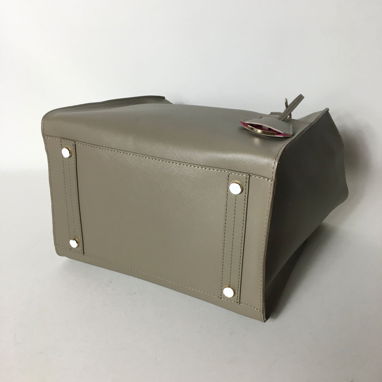 A.D.M.J バイカラーハンドバッグ 2509-85｜美品｜A.D.M.J. 2WAYハンドバッグ レザー バイカラー