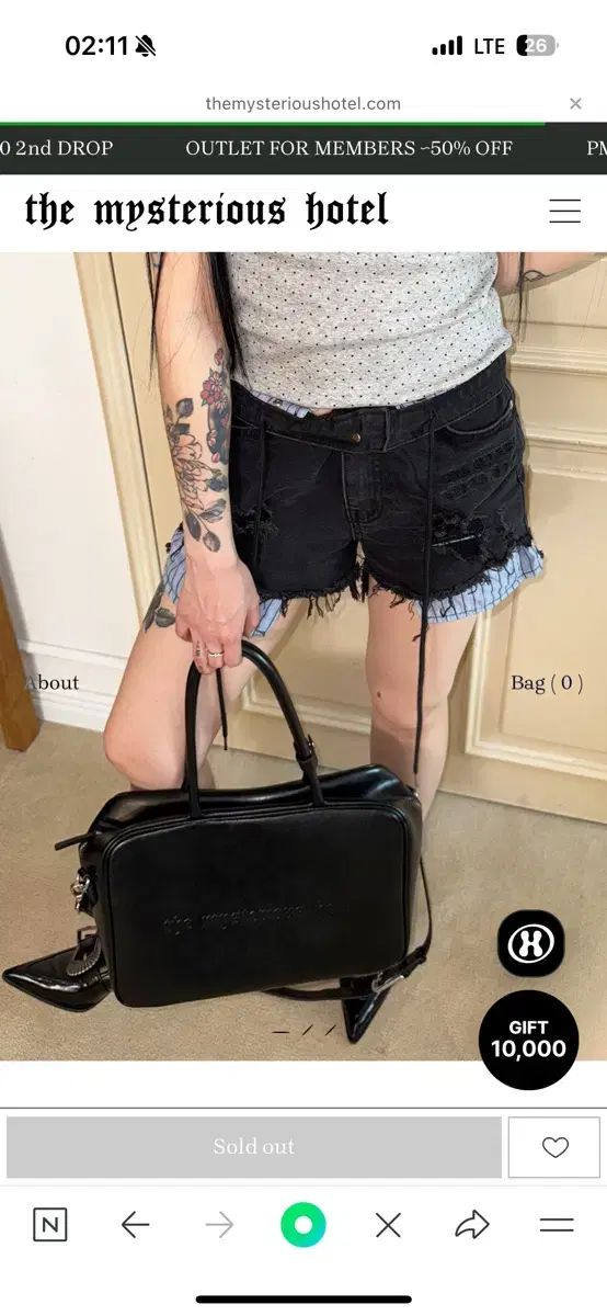 THE MYSTERIOUS HOTEL ザ ミステリアス ホテル レイヤード デニム ショートパンツ layered denim shorts