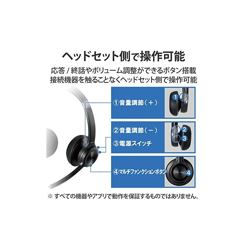 送料無料。 エレコム ワイヤレスヘッドセット Bluetooth 有線 ノイズリダクション機能付き ミュートボタン付き ブラック LBT-HSOH20BK 全品100％最安値!