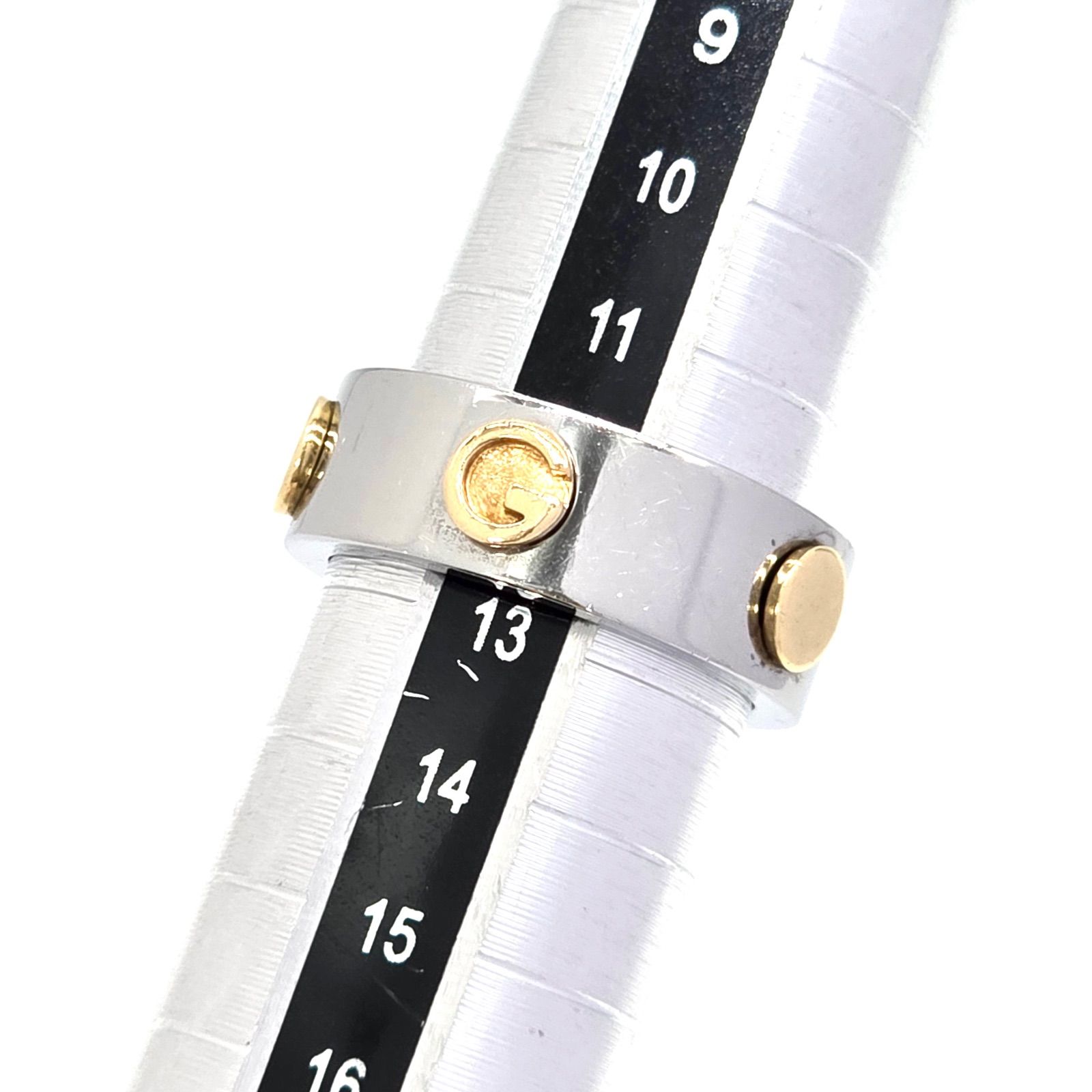 ★【GUCCI】INOX　イノックス　リング　１１号　メタル　GP　2122 ☆【GUCCI】INOX イノックス リング 11号 メタル GP 2122