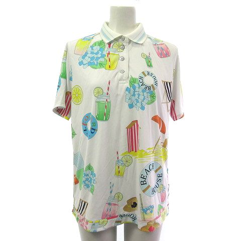 レオナールスポーツ LEONARD SPORT ポロシャツ 半袖 ビーチ 白