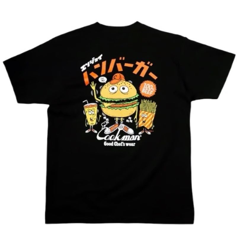 【新品・未使用】Cookman S/S T-SHIRTS (TM PAINT BURGER) BLACK クックマン T-シャツ ブラック