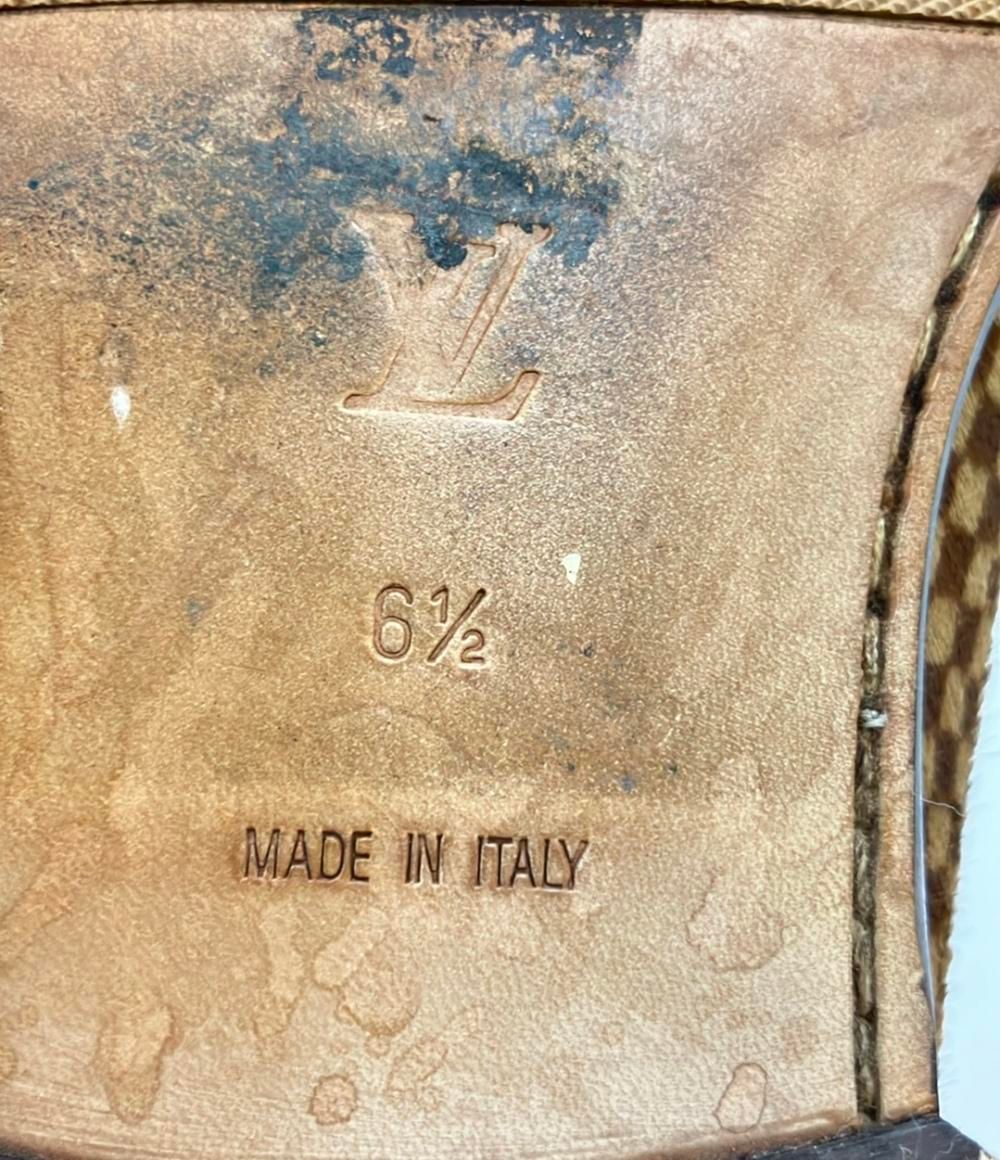 ルイ ヴィトン ハラコ ローファー ダミエ柄 メンズ SIZE 6 1 2 S LOUIS VUITTON USTAUSTRALIA_COM_AU