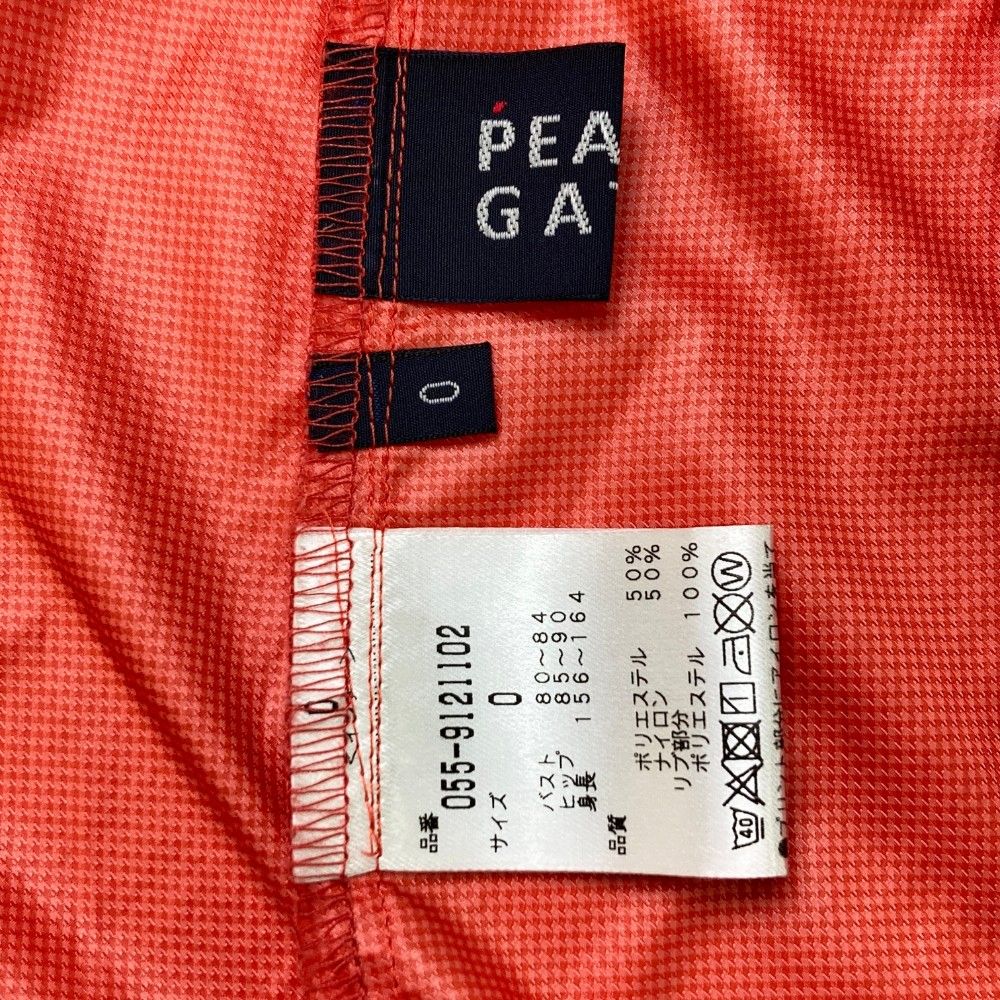 サイズ：0 PEARLY GATES パーリーゲイツ  ナイロン ジップジャケット 総柄 オレンジ系 [240101418674] ゴルフウェア レディース ストスト PEARLY GATES パーリーゲイツ ナイロン ジップジャケット 総柄