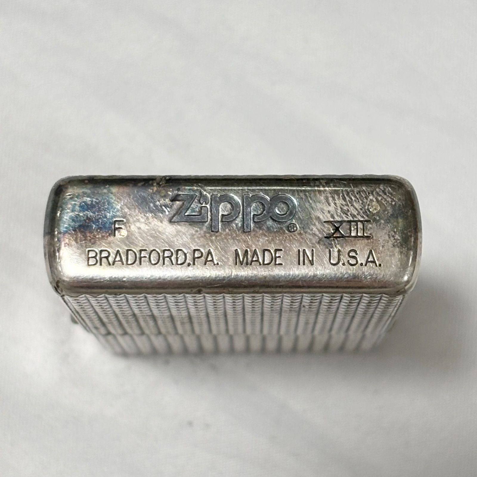 ZIPPO|ジッポー|ガスライター|シルバー|ダイヤカット| 品|着火未