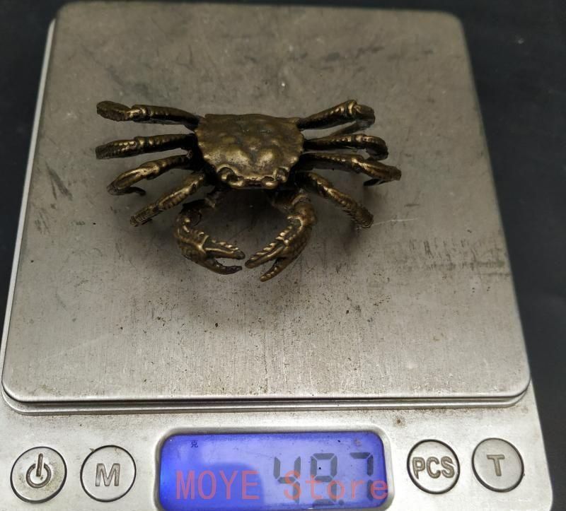 銅制 茶道具 富甲天下 八方来財 蟹 蓋置 装飾品 工芸品 置物