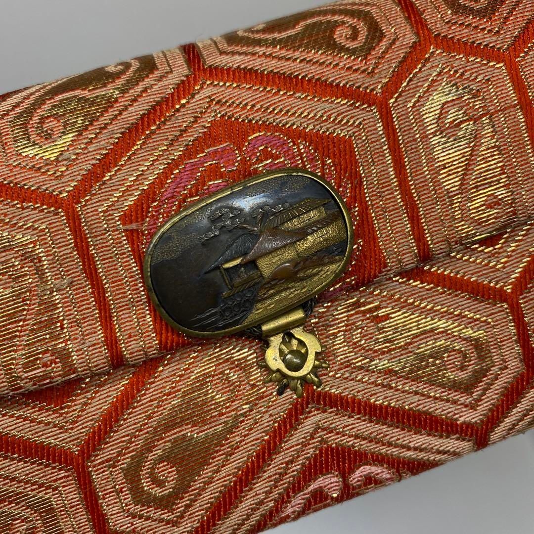 時代 金象嵌 金具付 財布 タトチ 東さ6-1115