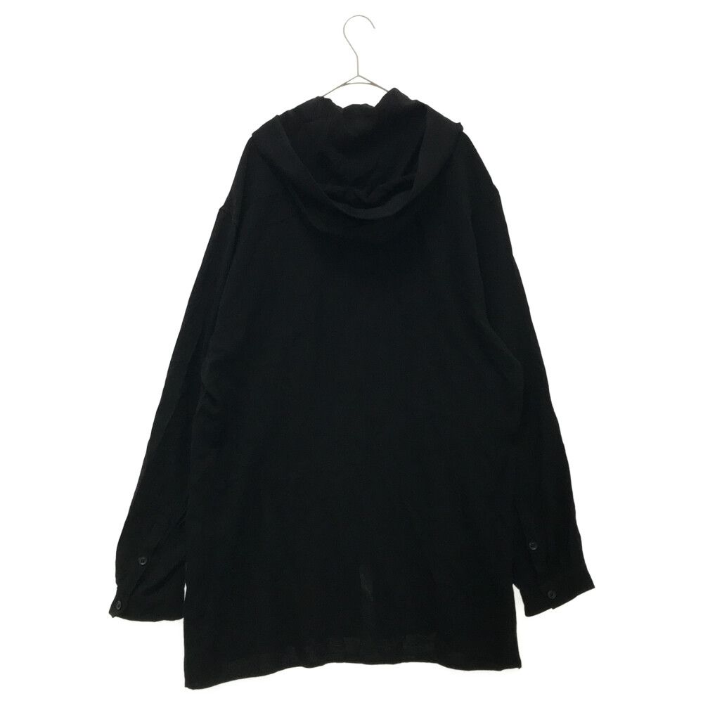 ヨウジヤマモト　シルク混　クロップドボンバージャケット　ブルゾン　黒　S 34350-362-