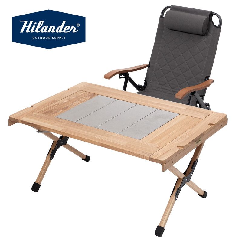 Hilander ハイランダー シェフテーブルlight 90 クライマックスローチェアSTセット テーブル NATURAL チェア グレー