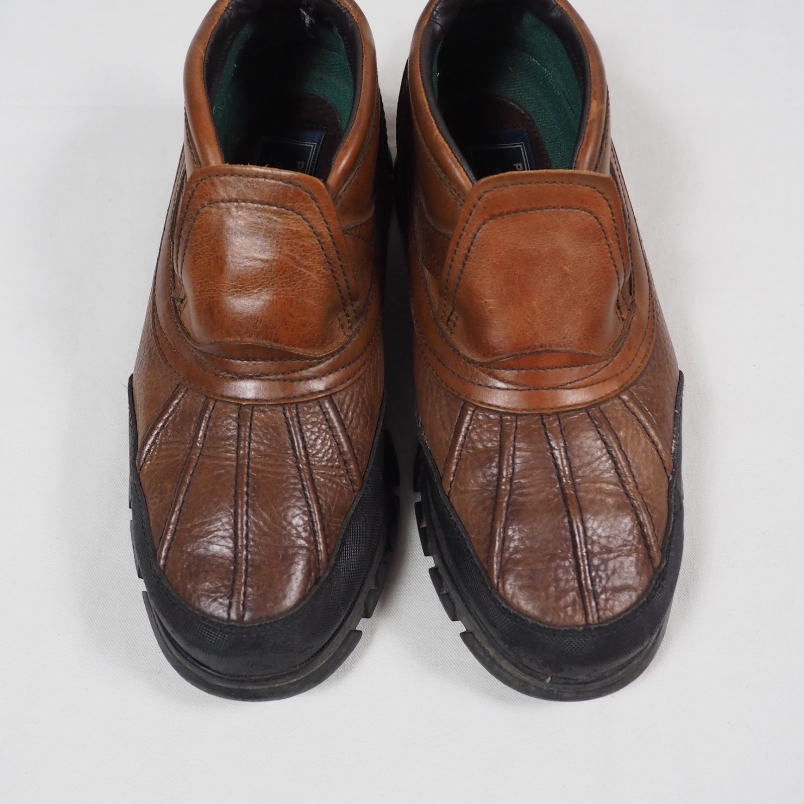  POLO SPORT Dover Boots Slip on leather shoes US 9 5 D ポロスポーツ レザーシューズ モカシン デッキシューズ ブーツ 革靴