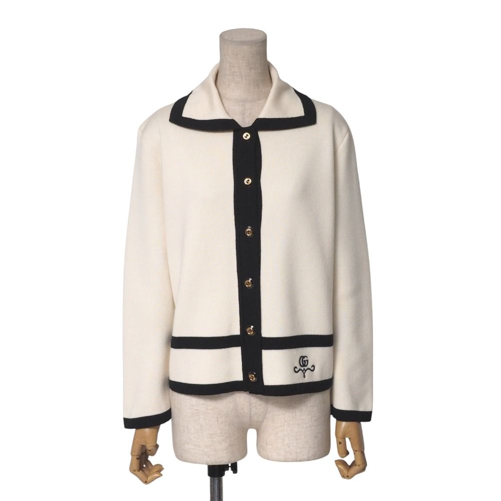 GUCCI GGロゴカーディガン　サイズS □美品□2022SS□GUCCI グッチ カーディガン サイズS GGロゴ ニット