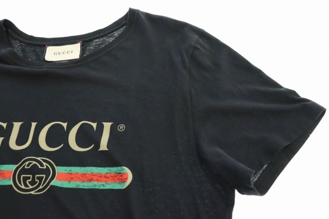 GUCCI 半袖シャツ サイズ44 黒 GUCCI グッチ サイズ:44 625502 ZAENN GGスタープリントシルク