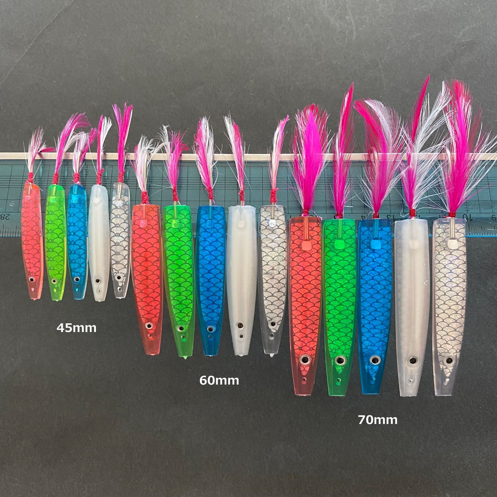 弓角 45mm+60mm+70mm 15本 サーフ トローリング 青物 ルアー - メルカリ
