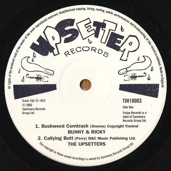 英10” Bunny - Ricky | Lee Perry | Th Bushweed Corntrash | Callying Butt | Stay Dread TJH10003 TROJAN RECORDS |00200