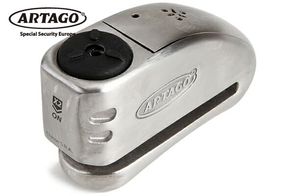 ARTAGO 32S アルタゴ 32S 超硬ステンレス製 ディスクロック アラーム 14φロックピン 360度モーションセンサー 大音量アラーム搭載 IP67防水防塵 防犯 鍵