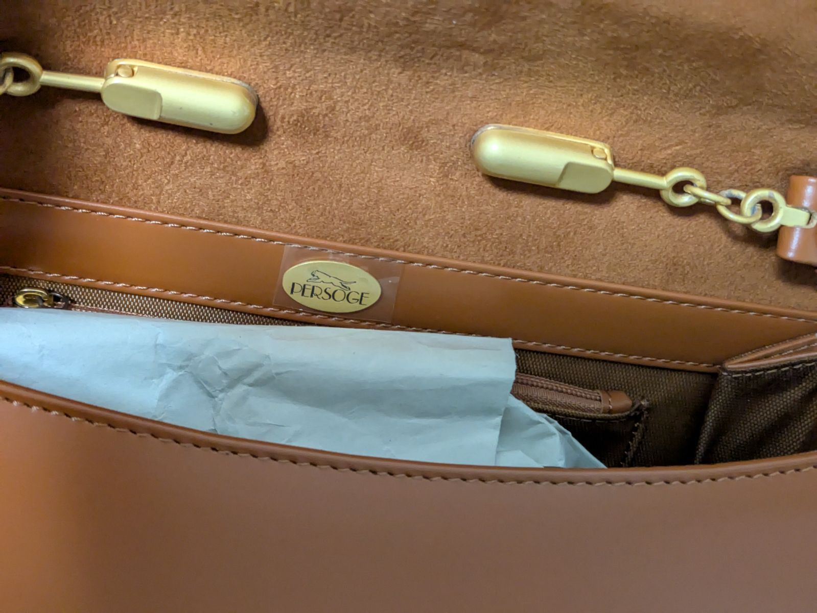 新品未使用 PERSOGE ペルソージ 琥珀 2wayバッグ ハンドバッグ