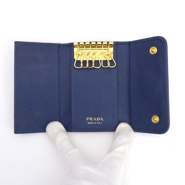 PRADA / プラダ □6連キーケース レザーナイロン ピンク 【KEY