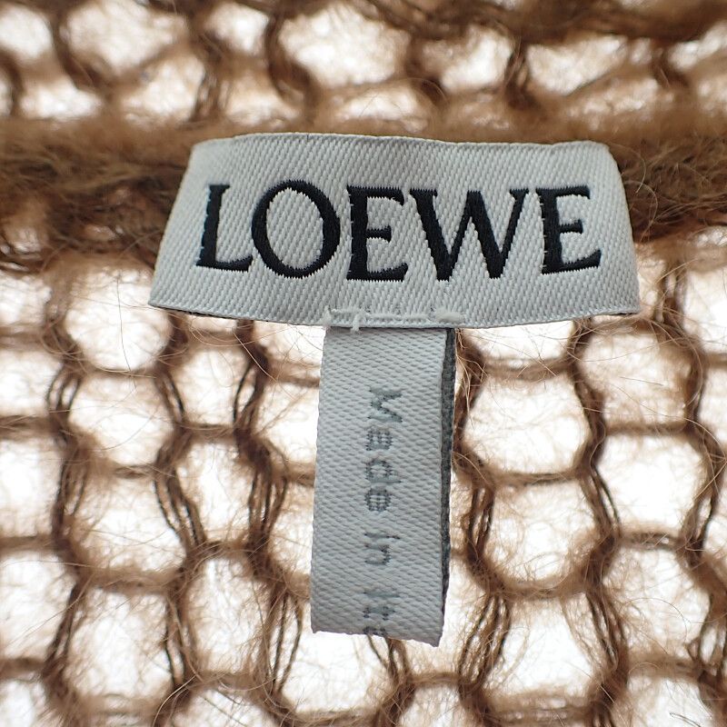 LOEWE - ロエベ LOEWE アナグラム 秋冬 S359Y16K33 カーディガン ナイロン モヘア ブラウン レディース【中古】【Aランク】 アナグラム カーディガン（モヘア） ベージュ - LOEWE