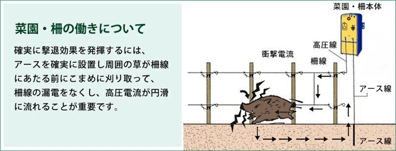 アポロ ソーラー式 電気柵 『ハイパワー菜園・ソーラー』 100m×2段張セット SP-2013-SR - 3