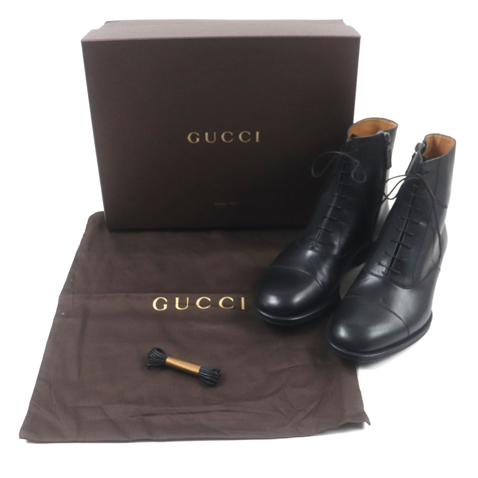 専用　ＧＵＣＣＩ　グッチ　ブラック　レースアップ　ジャンプスーツ GUCCI 極美品☆GUCCI グッチ 691496 GG柄 ベルト付 ジャンプ