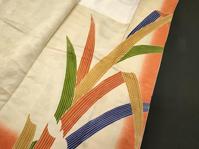 美品 豪華 古典模様 鶴 菊 松 竹 金彩 金駒刺繍 袷 正絹 振袖 着物 美品 豪華 古典模様 鶴 菊 松 竹 金彩 金駒刺繍 袷 正絹 振袖 着物