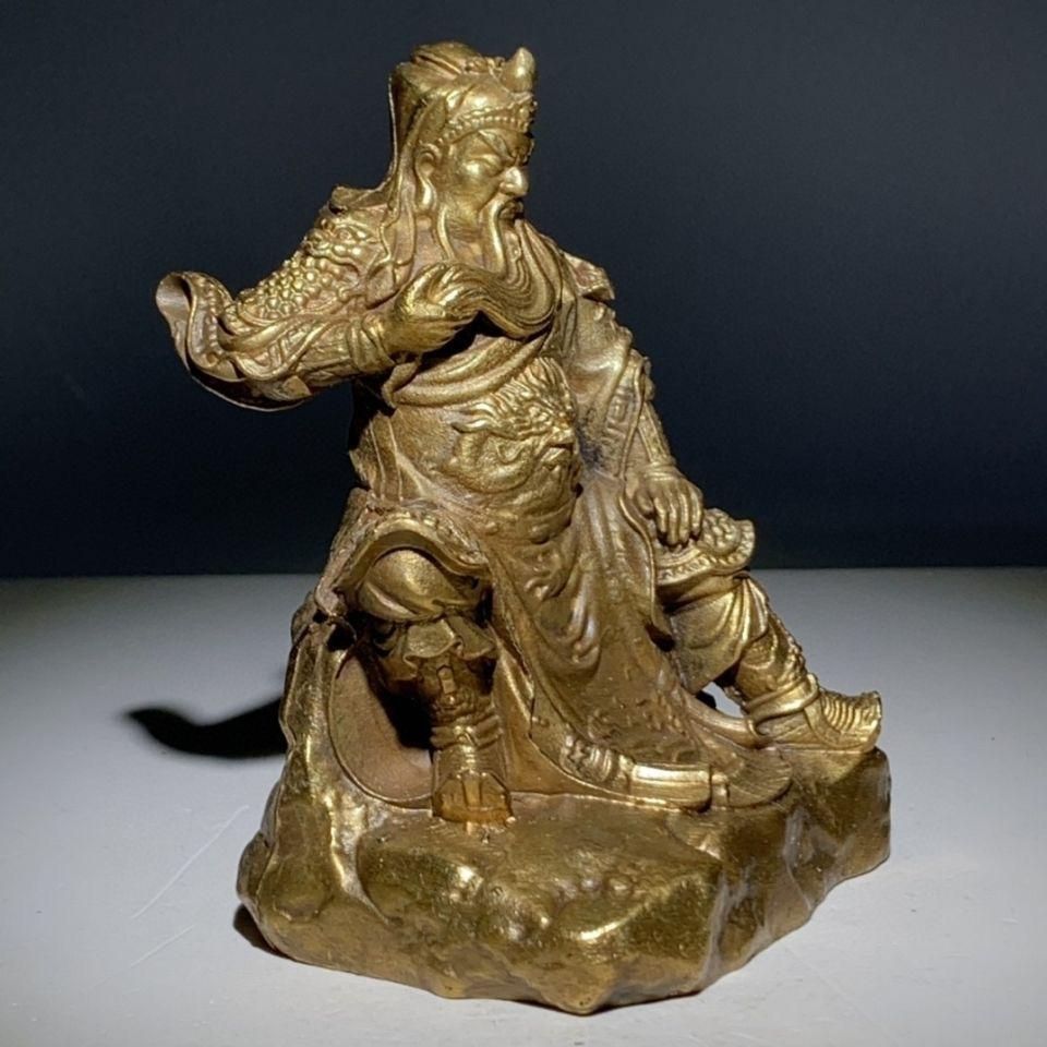 関二爺 武財神 銅像 工芸品美術品 置物 - メルカリ