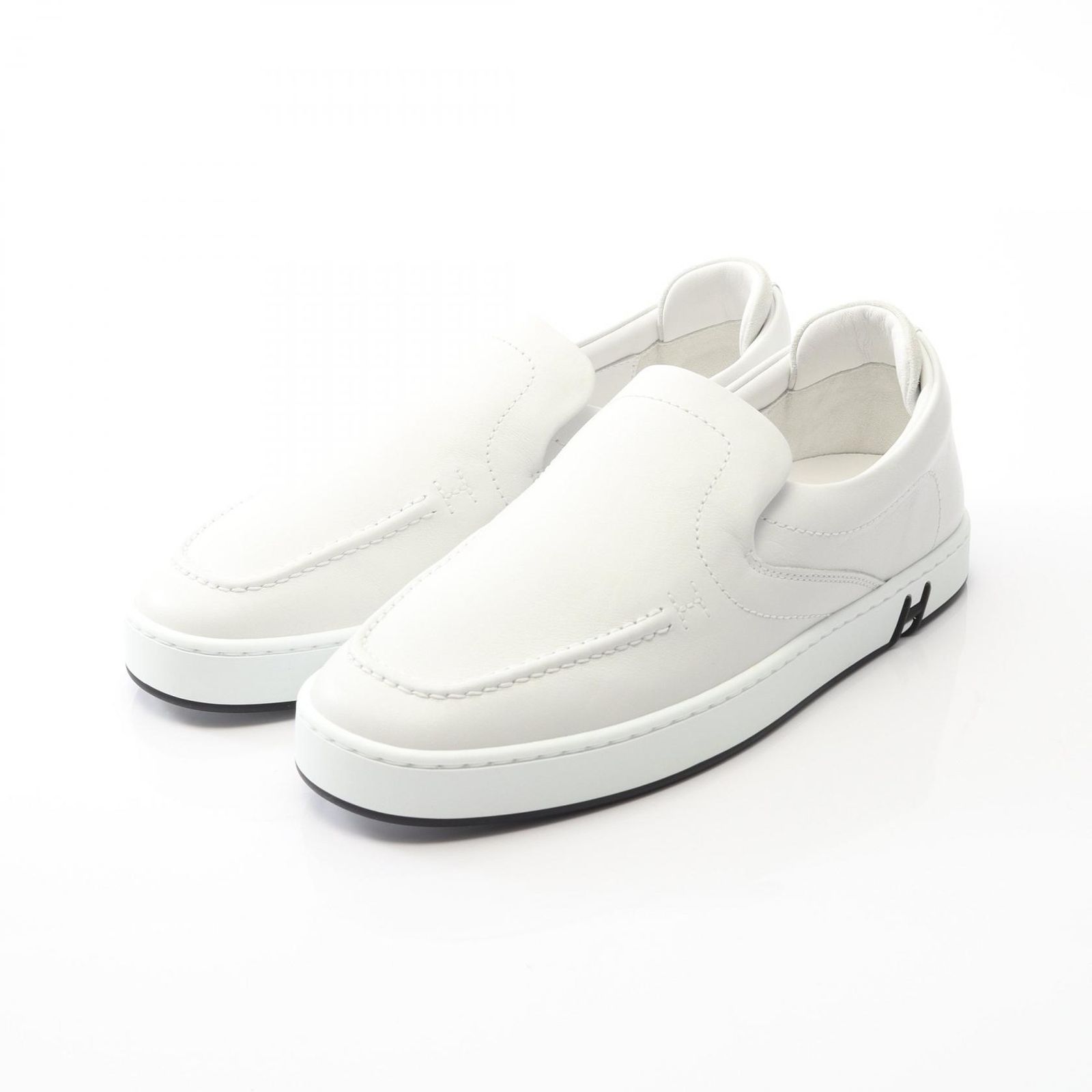 エルメス HERMES スリッポン キディ レザー スニーカー レディース Used A