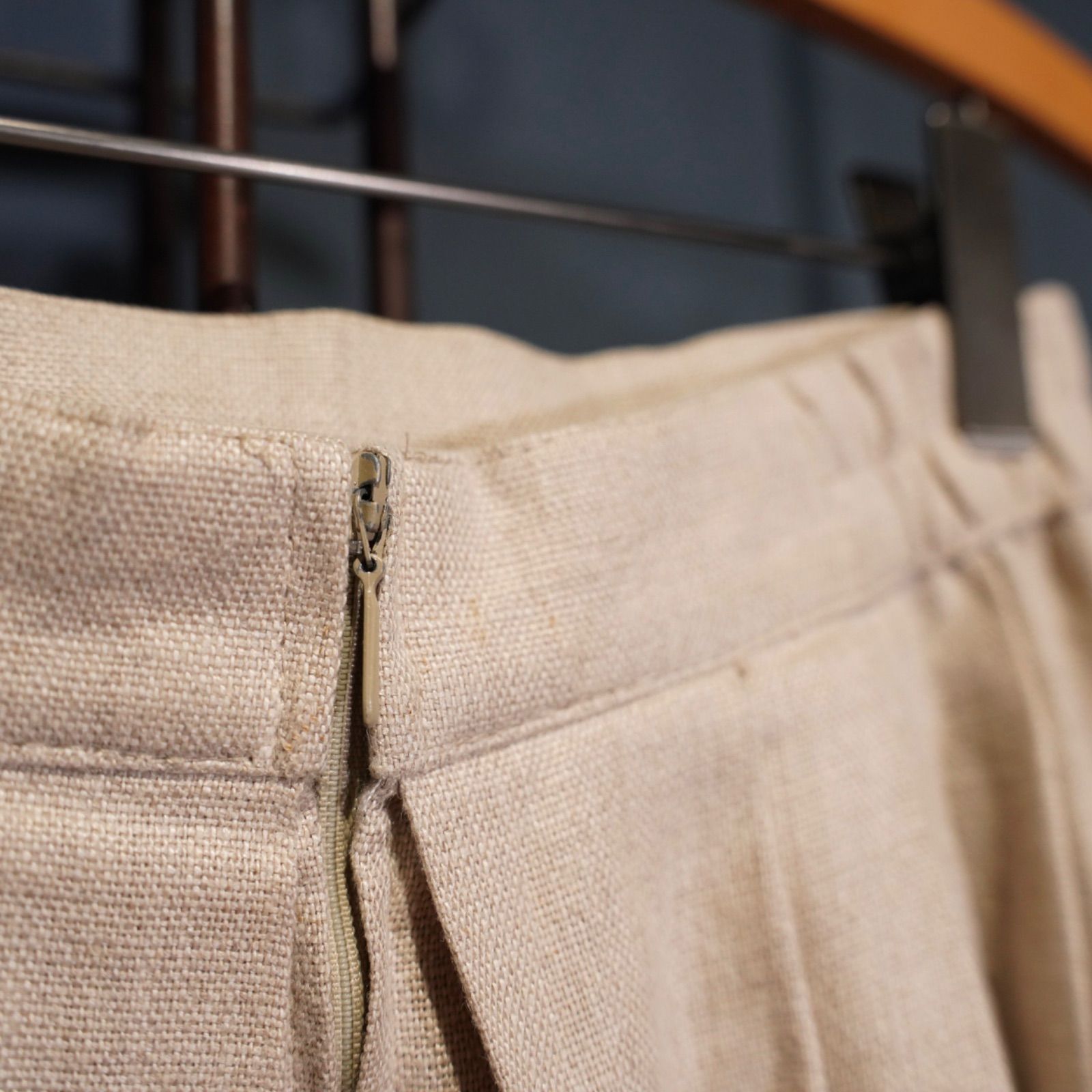 EU VINTAGE COUNTRY LINE WEST DESIGN LINEN TYROLEAN LONG SKIRT ヨーロッパ古着ウエストデザインリネンチロリアンロングスカート GULLKHAN_COM