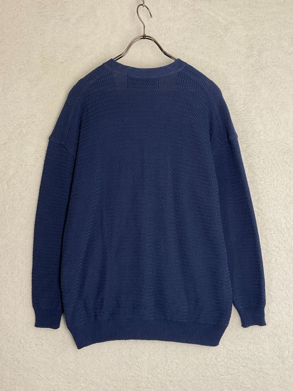 未使用 AKM L ブルー SKY G V CARDIGAN レースニット