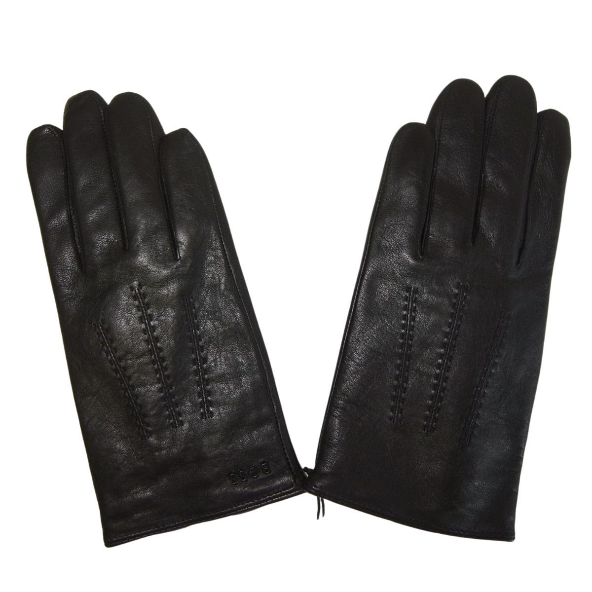 HUGO BOSS ヒューゴ ボス 手袋 グローブ レザー メンズ Hainz ブラック 黒 ラムレザー 羊革 タッチスクリーン スマホ スマートフォン タブレット タッチパネル HB-421