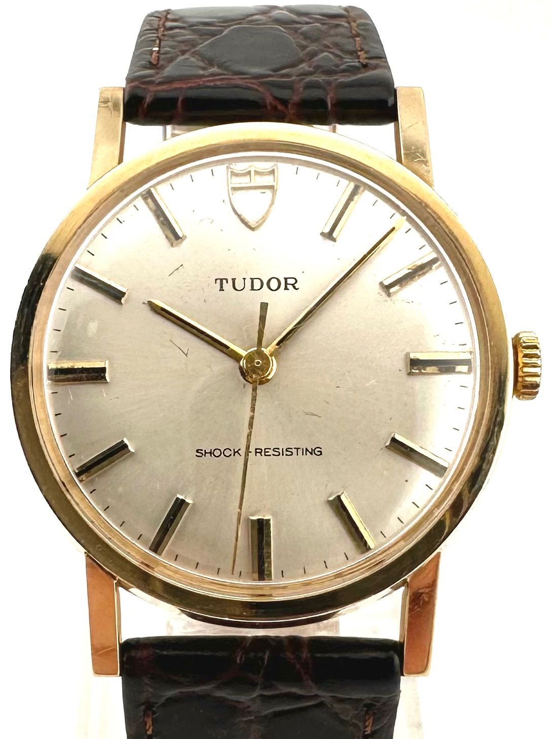TUDOR K9YG 手巻き時計 金無垢 箱、保証書付属 チュードル