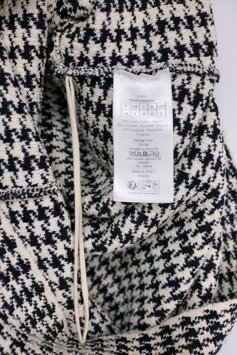 要在庫確認 DIOR 千鳥格子 ショート ベルト ドレス ワンピース 千鳥格子 Dior(ディオール) ワンピース・オールインワン