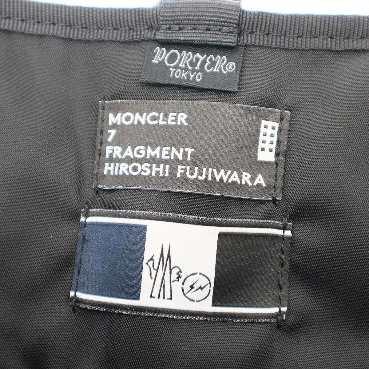 MONCLER GENIUS 7 FRAGMENT HIROSHI FUJIWA×PORTER モンクレール ジーニアス フラグメント 藤原ヒロシ  ポーター トートバッグ ブラック - メルカリ