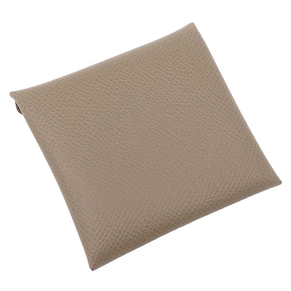 【保障できる！】 エルメス HERMES コインケース バスティア ヴォーエプソン エトゥープ シルバー金具 ♥ グレージュ B刻印 2025年製 箱 本日の