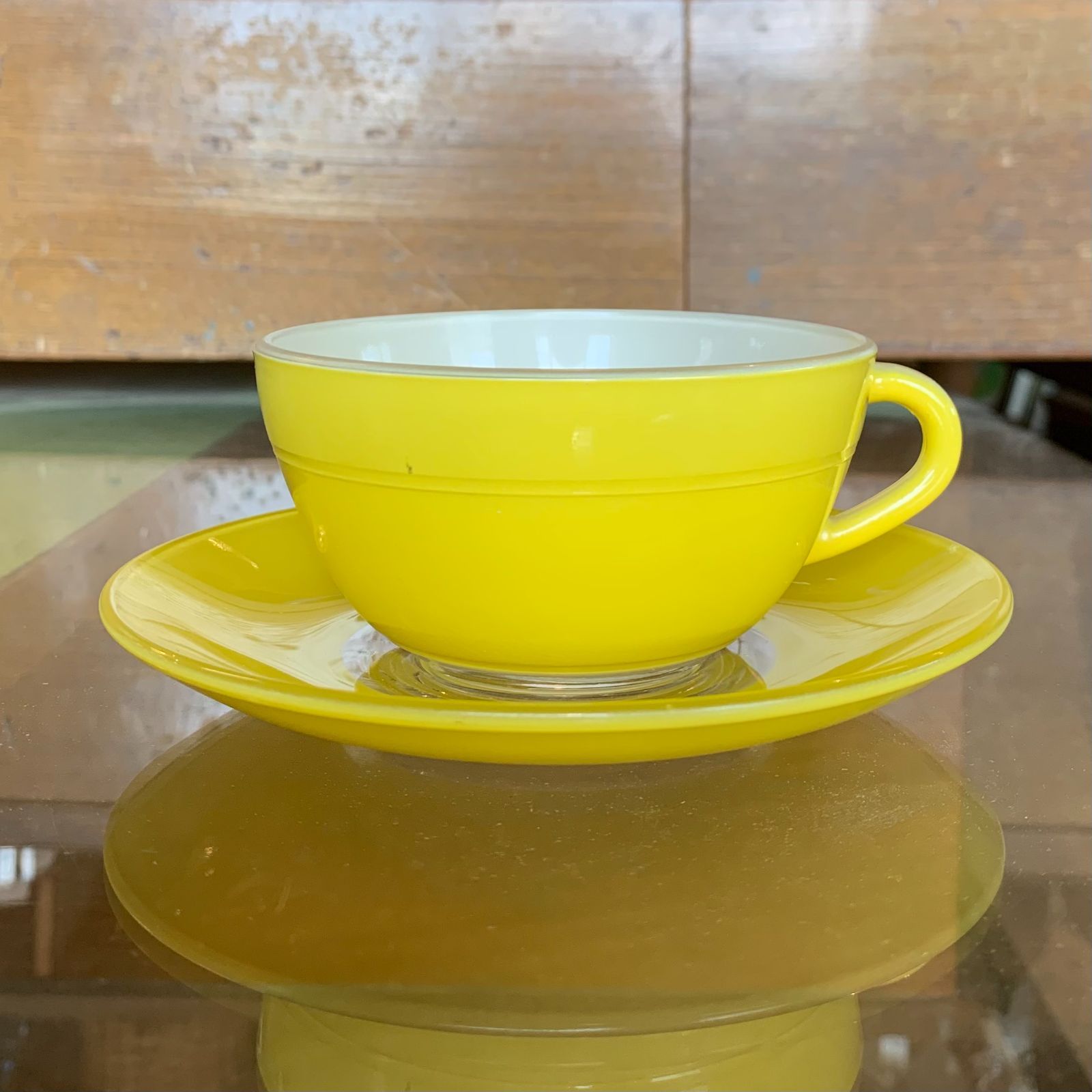 オールド パイレックス カップ&ソーサートリオ ENGLAND テンポ カップ